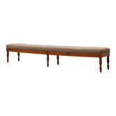 Elegant 19th Century Bench with Six Turned Legs, circa 1840