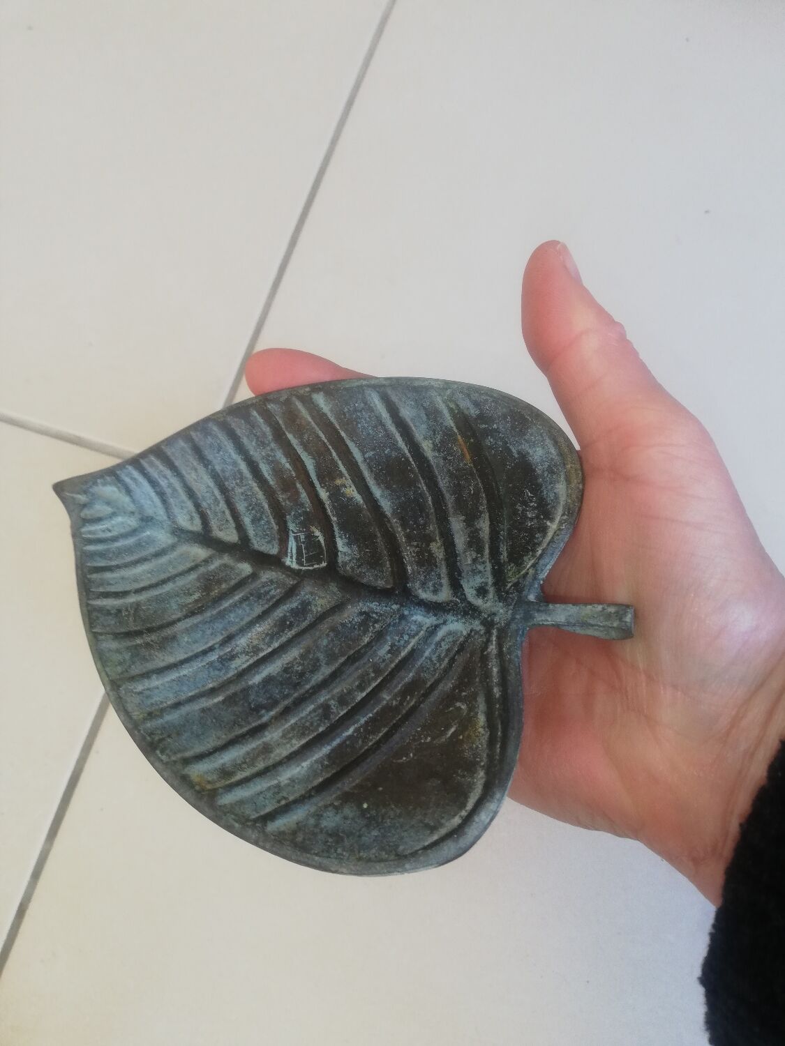 Greenish metal leaf pocket emptier