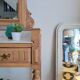 Bathroom cabinet with marble top in Henri II style