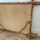 Turned wooden barber mirror