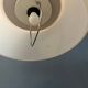 Mid-century plexiglass massive space age pendant lamp with white acrylic shade