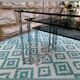 3 nesting coffee tables, smoked glass, chrome base