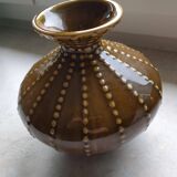 Pear-shaped ceramic vase.