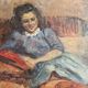 HSP portrait of a young woman seated, signed Lilly Véréa 20th century.