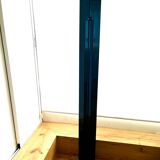 Lampadaire totem en acier noir, laiton et grès par takahama pour sirrah, 1980, italie