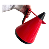 Vintage red post modern thermos by BMF, Memphis design