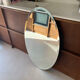Grand miroir ovale vintage