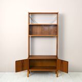 Vintage Scandinavian bookcase with display cabinet