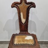 Folk art tripod chair