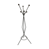 Black steel tripod coat holder