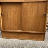 Oak Library 1960-70s French Design shop window industrial Art Deco