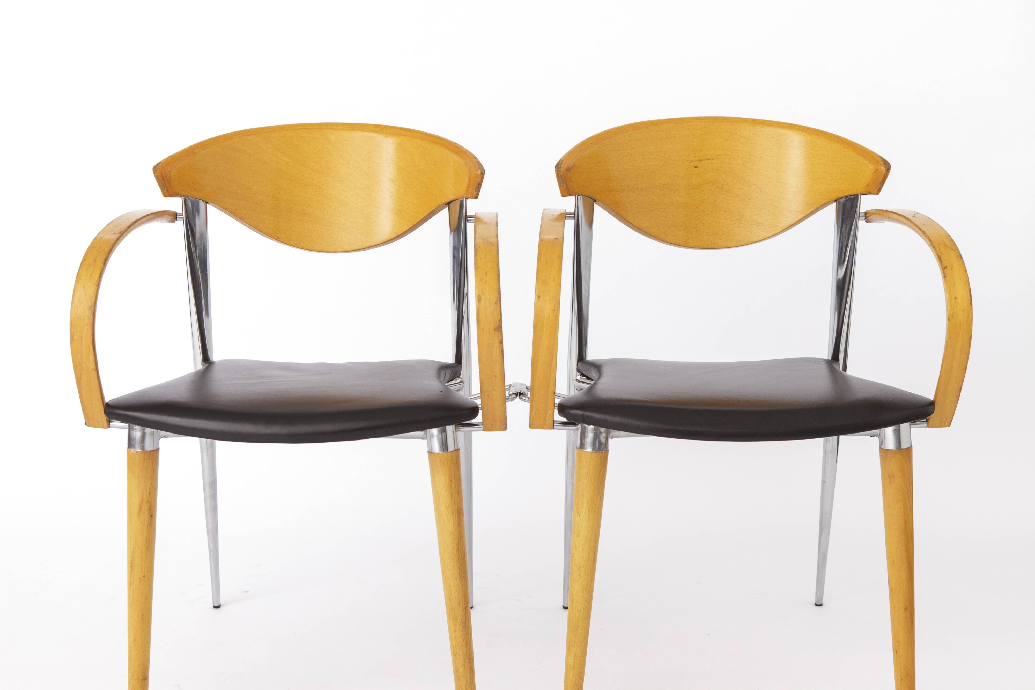4 Chaises Vintage 1980, par Capdell, Espagne, Modèle : Paco, Empilables
