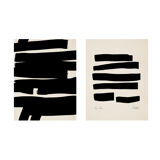 Framed set of two abstract giclee prints, 50x70
