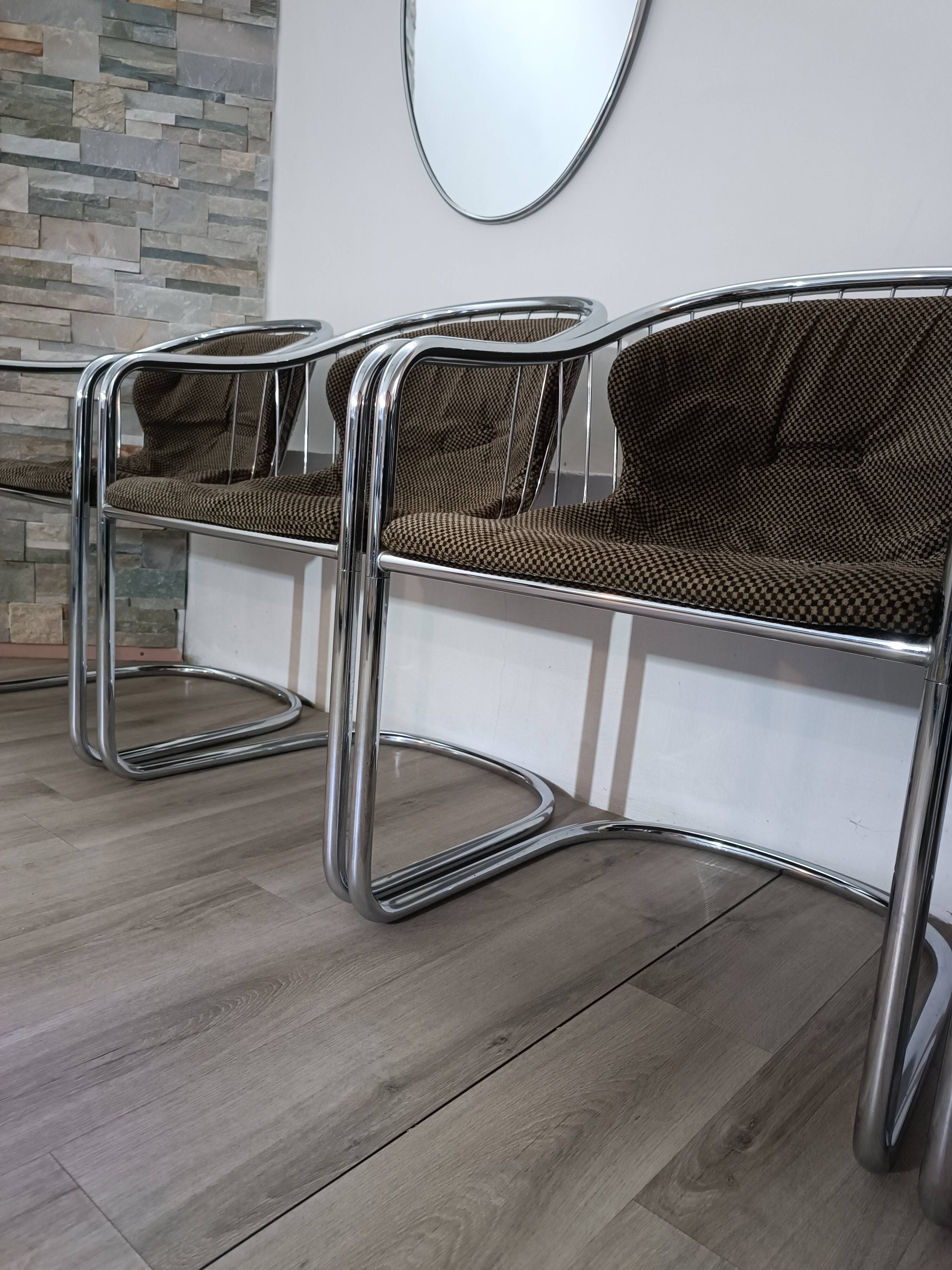 Cantilever chairs Series S by Gastone Rinaldi for Rima 1970s