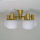 Mid-century brass ceiling light ASEA Sweden, 1950s