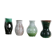 Set of 4 Accolay vases, signed ceramics, France, 1960s