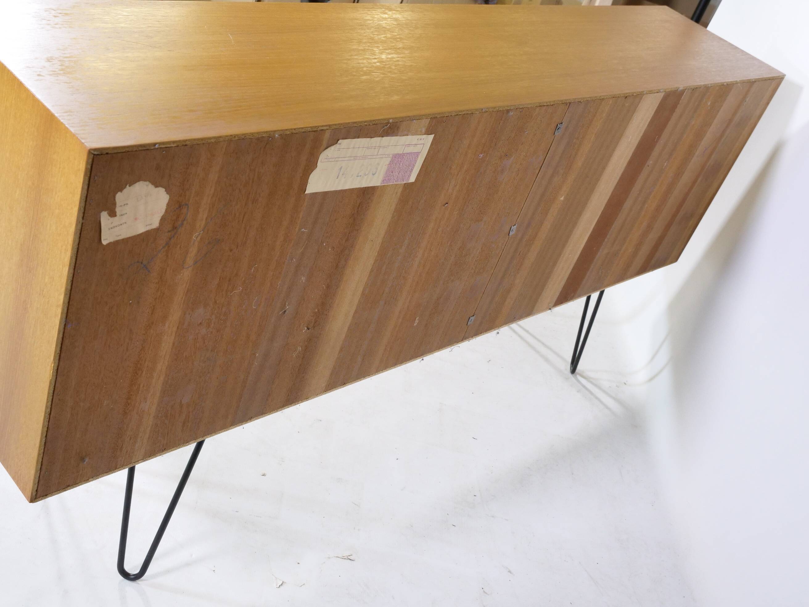 Teak Hairpin shelf sideboard from WK Möbel