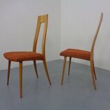 Cherry wood chairs by Ernst-Martin Dettinger, Germany, 1960s, set of 2.