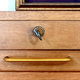 Vintage double curtain filing cabinet
