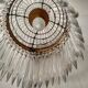 Brass hot air balloon pendant light with crystal drops