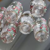 Murano style liquor service, 8 glasses