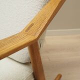 Fauteuil à bascule en chêne, design danois, années 1960, designer : H. Brockmann Petersen, p