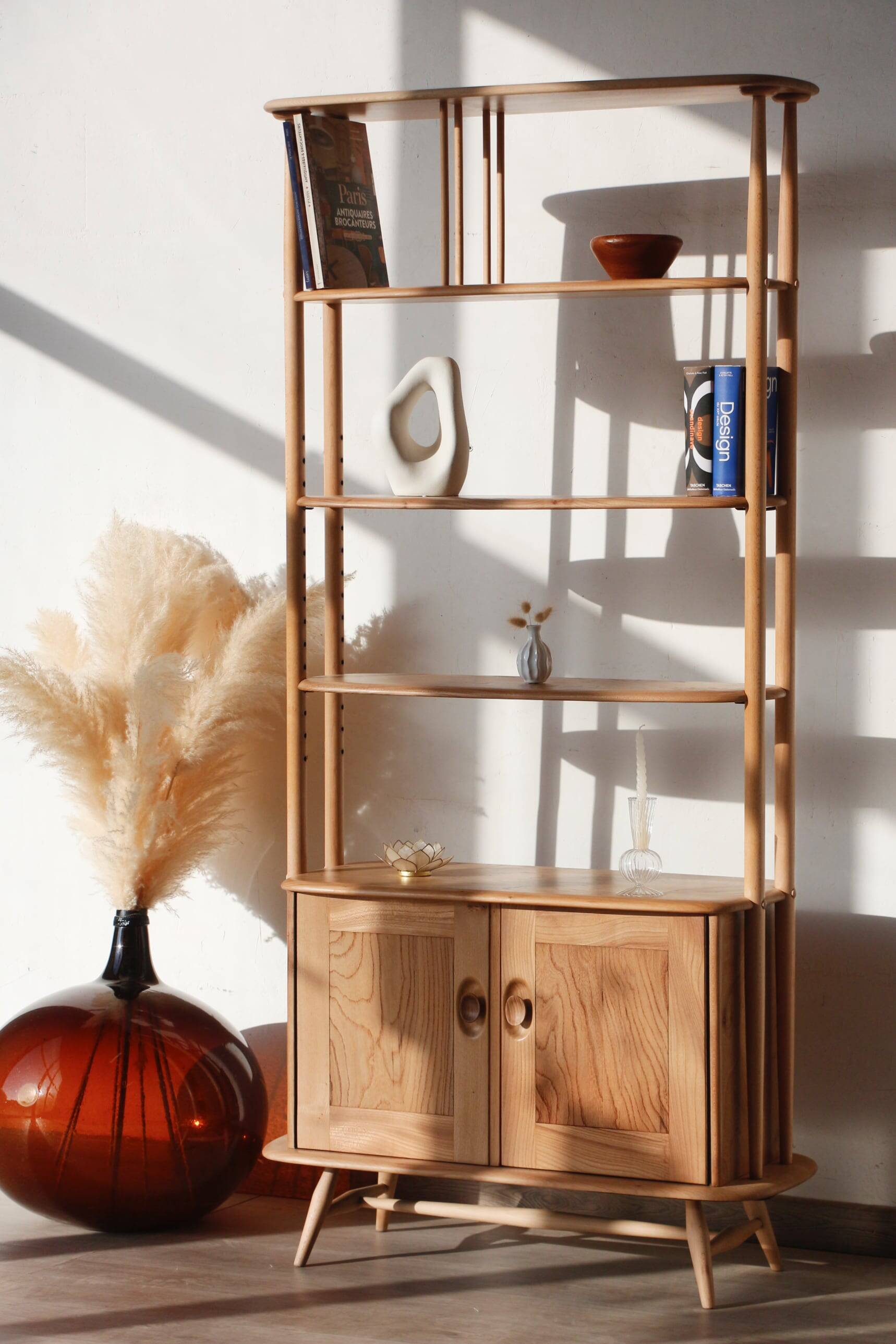 Vintage Bookcase / Room Divider - Windsor / Giraffe Model - Ercol