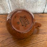 Ancien pot à lait sarreguemines modèle mary céramique marron & blanche