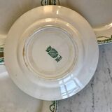 set of 4 flat plates in Terre de Fer Saint Amand model René 19th century
