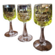 Lot de 3 verres en ouraline