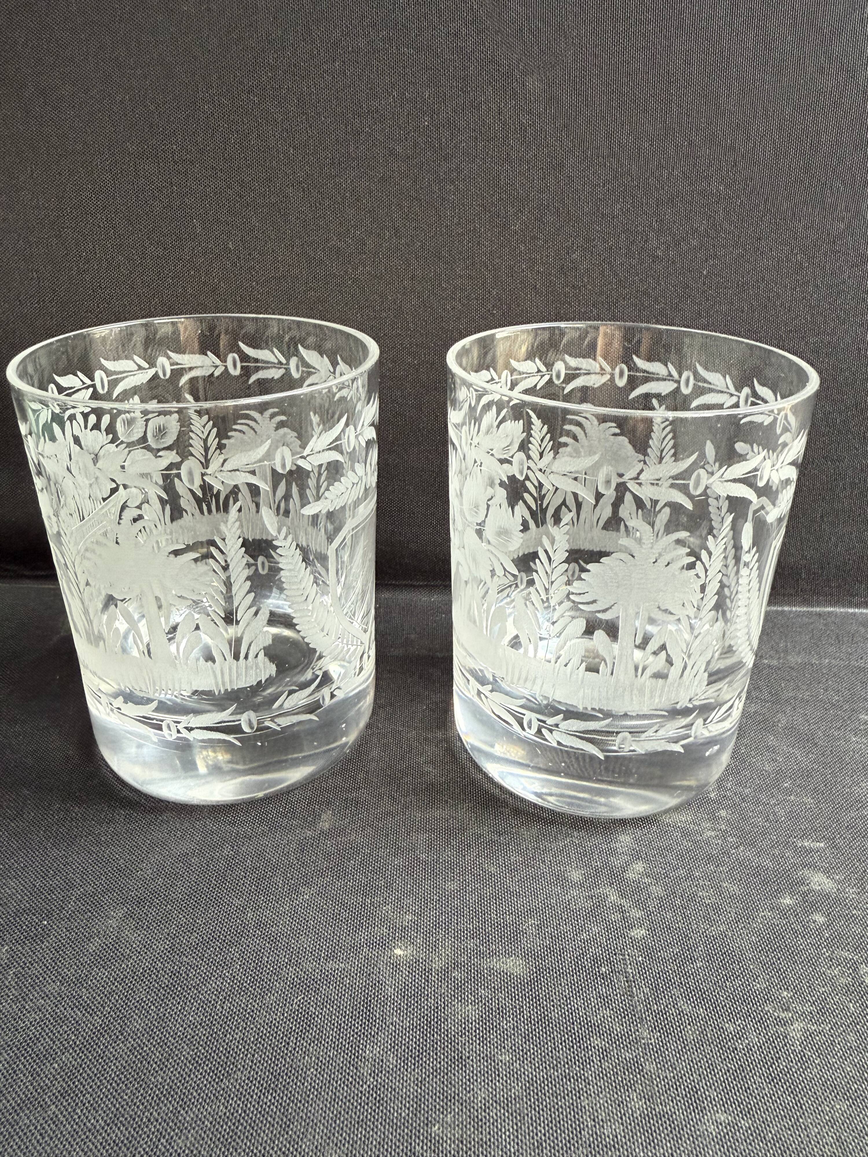 2 Whiskey Glasses – Engraved Crystal