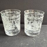 2 Verres à whisky – Cristal gravé