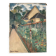 Country house with young man, signed Bernard Delafon