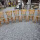 6 bistro chairs in solid oak, 1920s