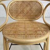 Fauteuil en rotin et cannage