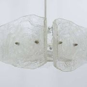 Frosted glass chandelier from the mid-century by J. T. Kalmar, Austria, 1960s.