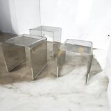 Tables gigognes et tables d'appoint vintage en plexiglas