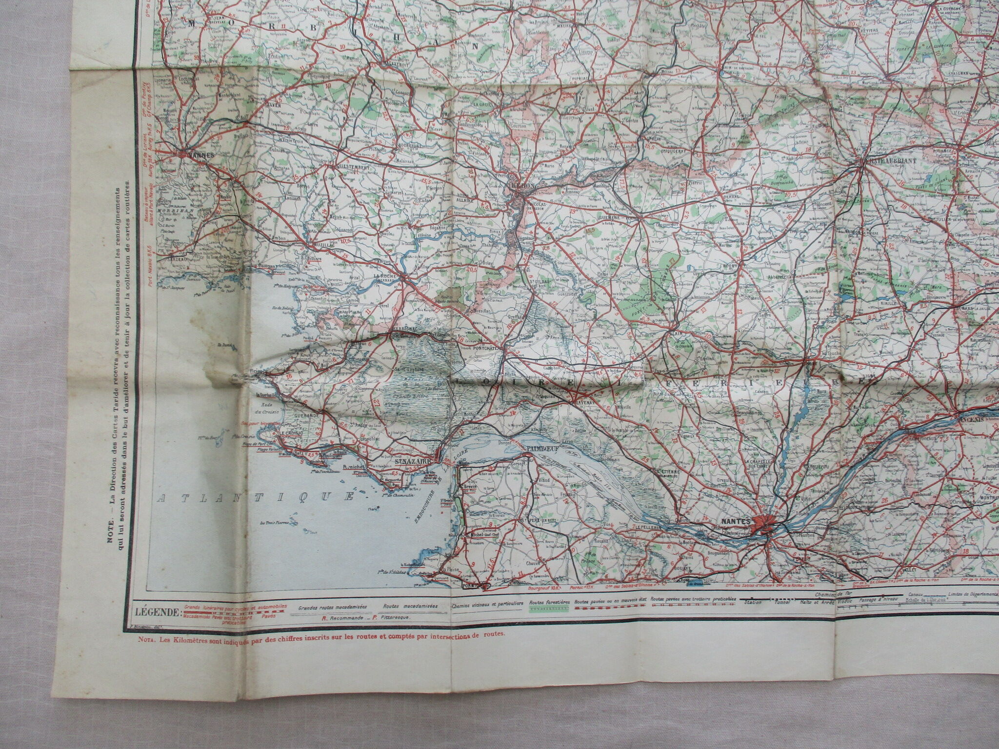 Ancient map Taride South Brittany No. 9 - 1930s