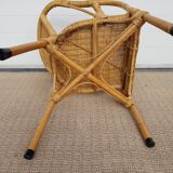 Old chair in Osier and Bamboo 60s