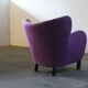 Vintage Danish 1930s club lounge chair, style of Fritz Hansen & Flemming Lassen
