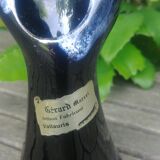 Vase in glazed ceramic green black Vallauris signed Gérard Marrel