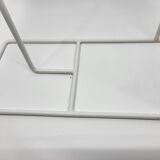 Robin Day side table for Habitat in white lacquered metal and wooden top Design