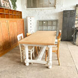 Old white farmhouse table