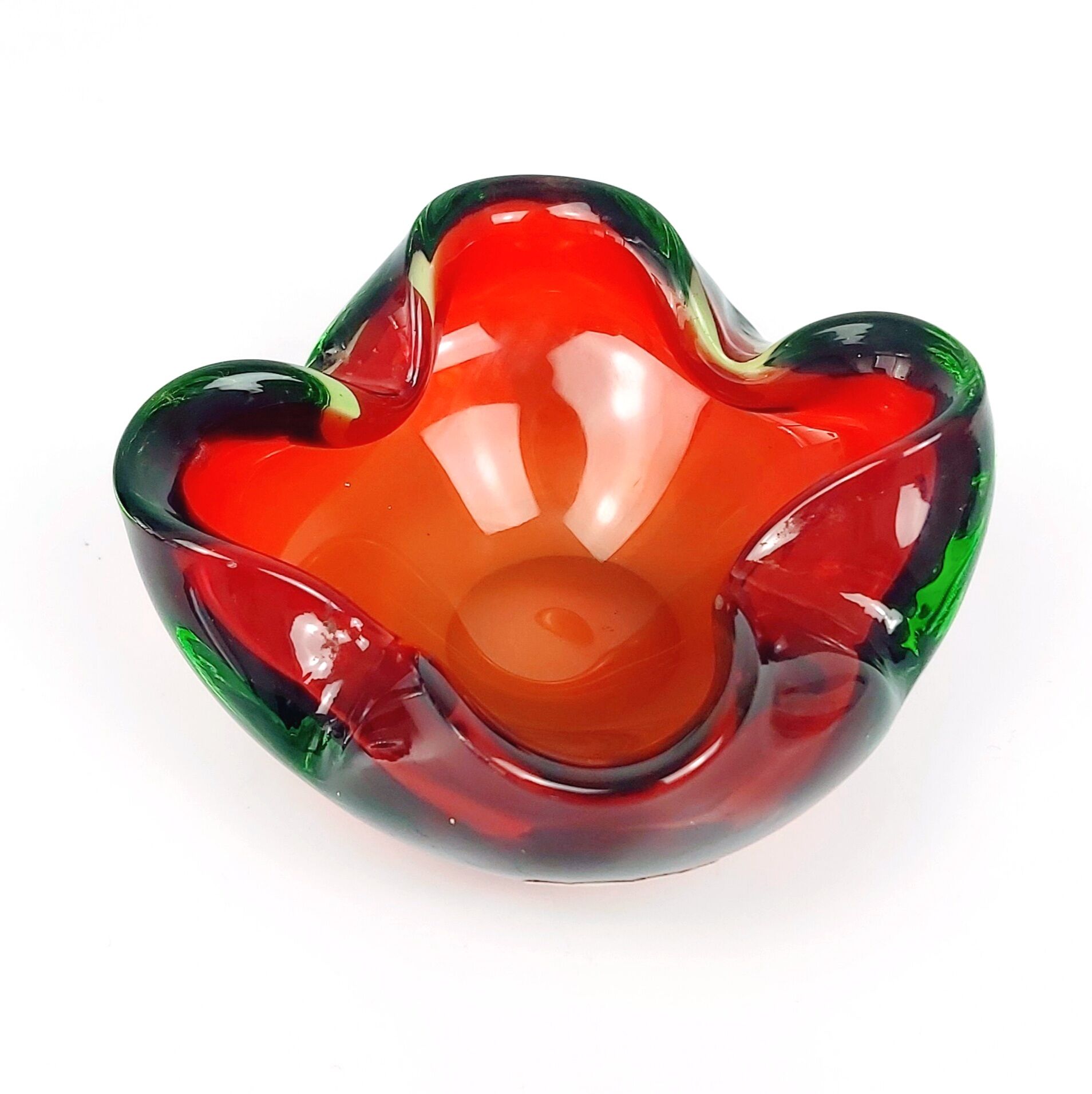 Cendrier en verre de murano du milieu du siècle, années 1960