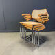 Set of 4 stackable vintage Marcel Breuer style armchairs, made in Italy, 1970s