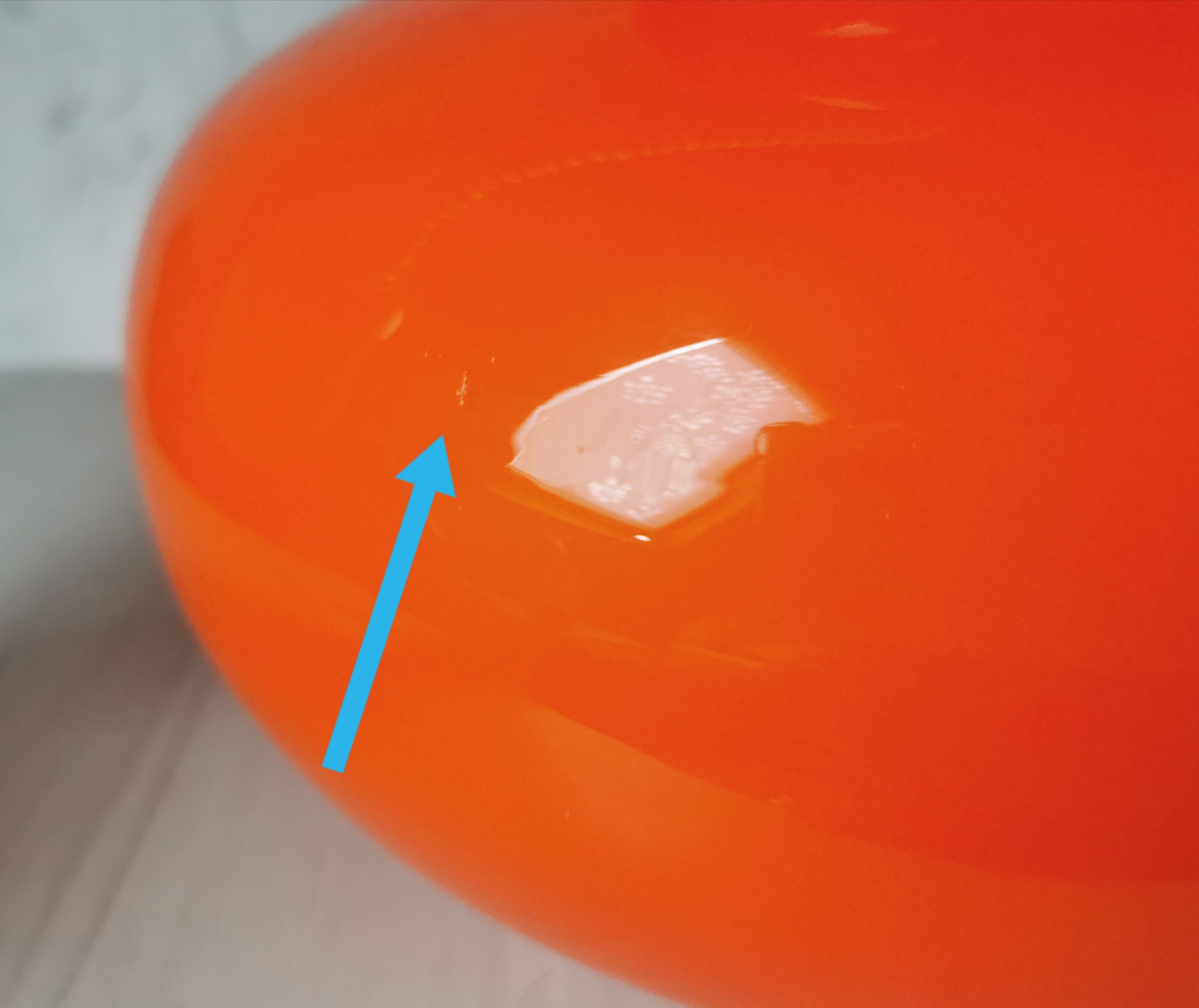 Vintage suspension 70 orange opaline