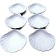 Set of 6 porcelain scallop shells for the oven