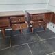 Pair of vintage 70s walnut bedside tables