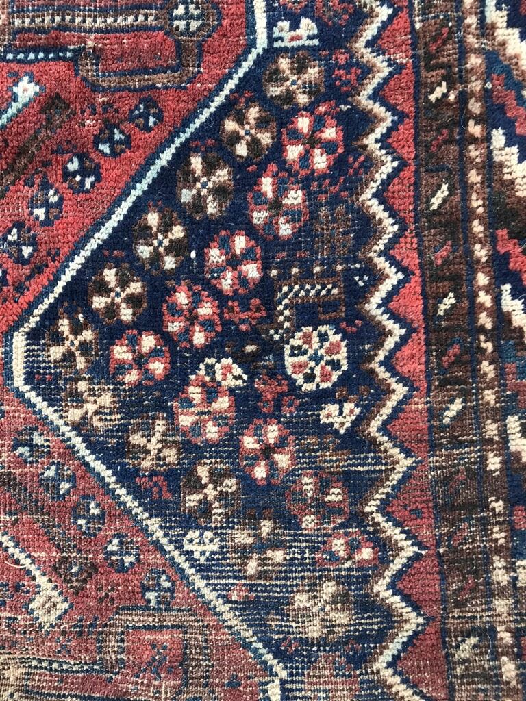 Carpet old persian hand made ghashghai wool 97 x 152 cm