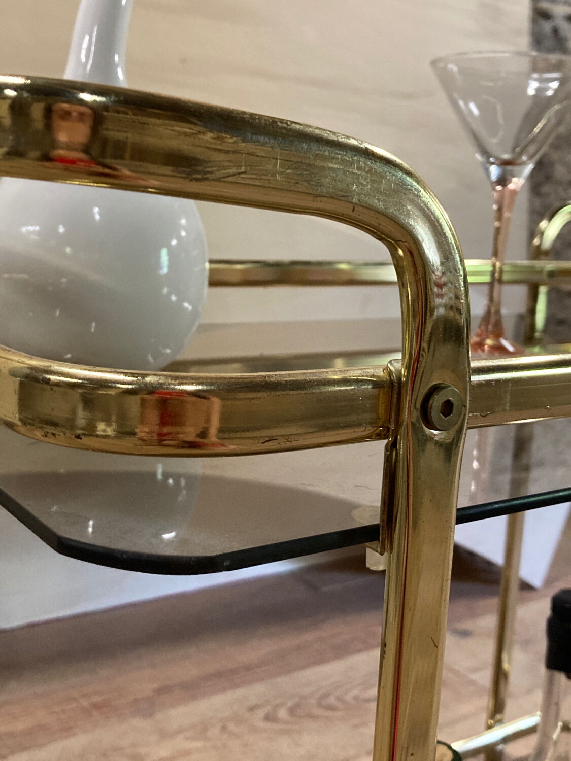 1970 rolling service in metal and glass
